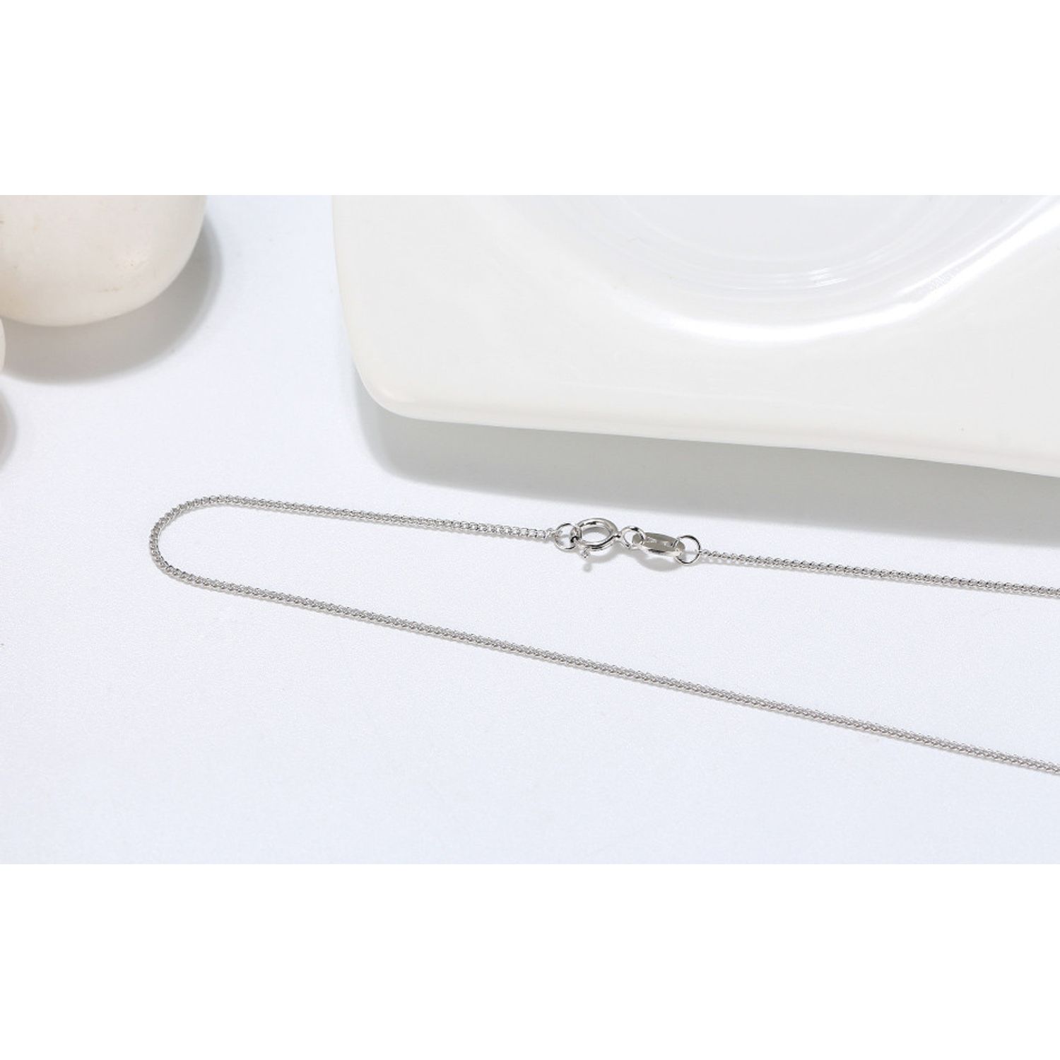 Lantisor argint 925, JW565, placat cu rodiu fotografia produsului View 3 L