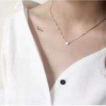 Lantisor argint 925, JW563, model inima, placat cu rodiu fotografia produsului View 3 S