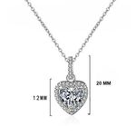 Lantisor argint 925, JW551, model inima, placat cu rodiu fotografia produsului View 2 S