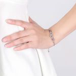 Bratara argint 925, JW540, model inima, placata cu rodiu fotografia produsului