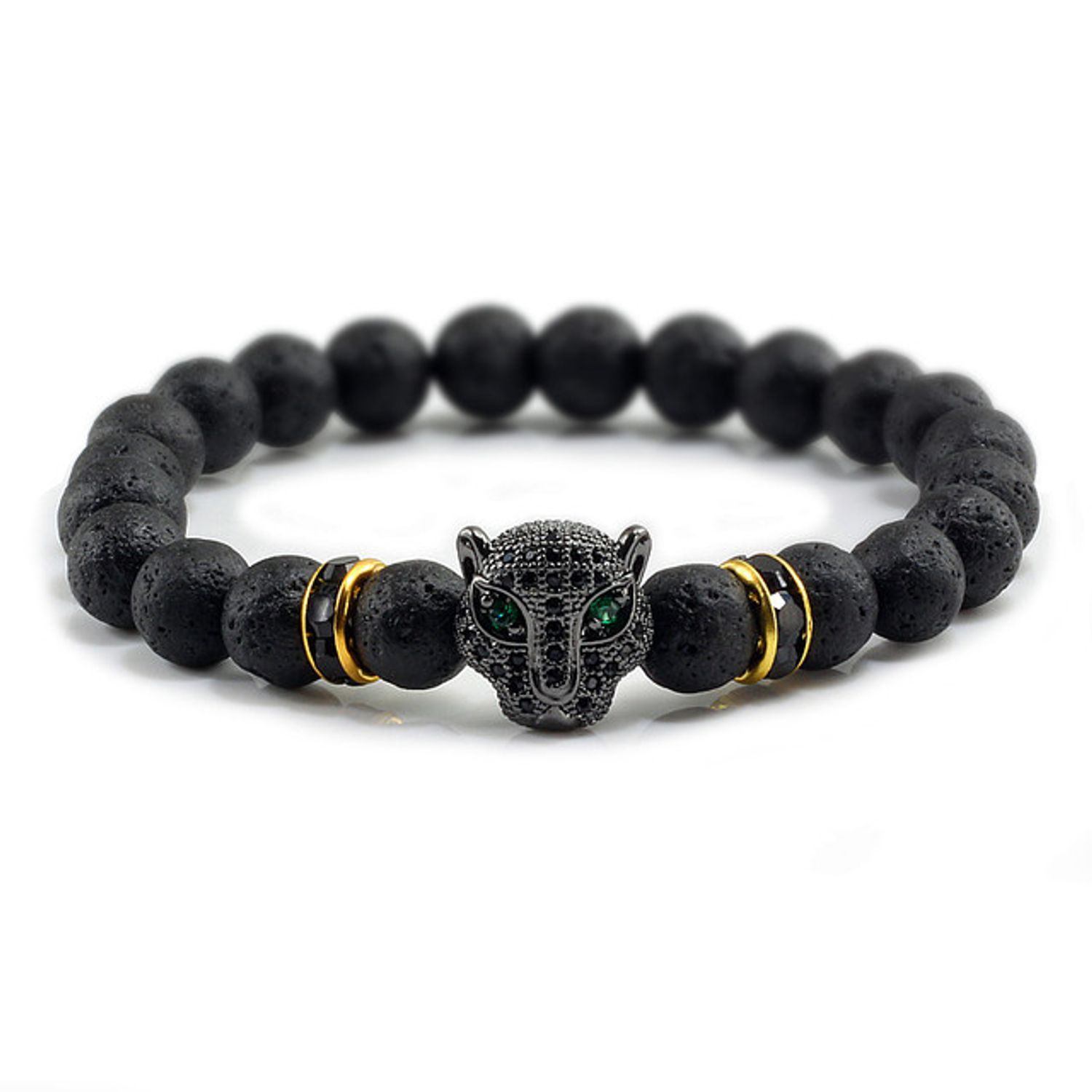 Bratara unisex leopard, BT136, Negru fotografia produsului
