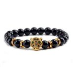 Bratara unisex leopard, BT130, Negru/Auriu fotografia produsului