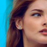 Cercei argint 925, JW508, model fluture, placati cu rodiu fotografia produsului View 3 S