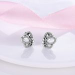 Cercei argint 925, JW508, model fluture, placati cu rodiu fotografia produsului View 2 S