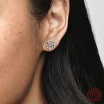 Cercei argint 925, JW492, model inima, placati cu rodiu fotografia produsului
