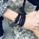 Bratara barbati, BT37, model carma, Negru fotografia produsului View 2 S