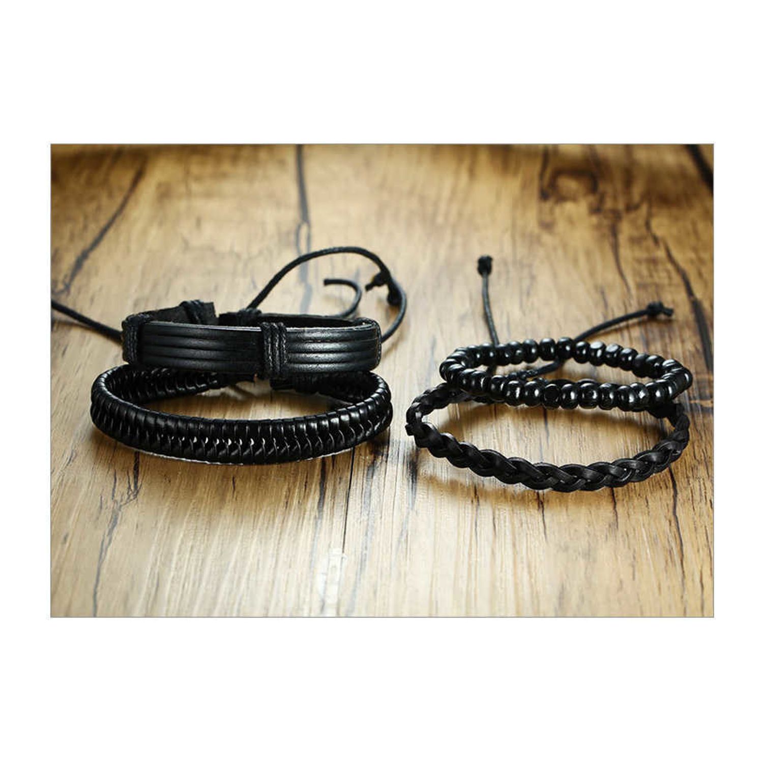 Bratara barbati, BT35, model clasic, Negru fotografia produsului View 3 L