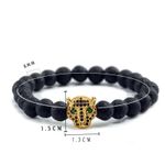 Bratara unisex leopard, BT150, Negru fotografia produsului View 2 S