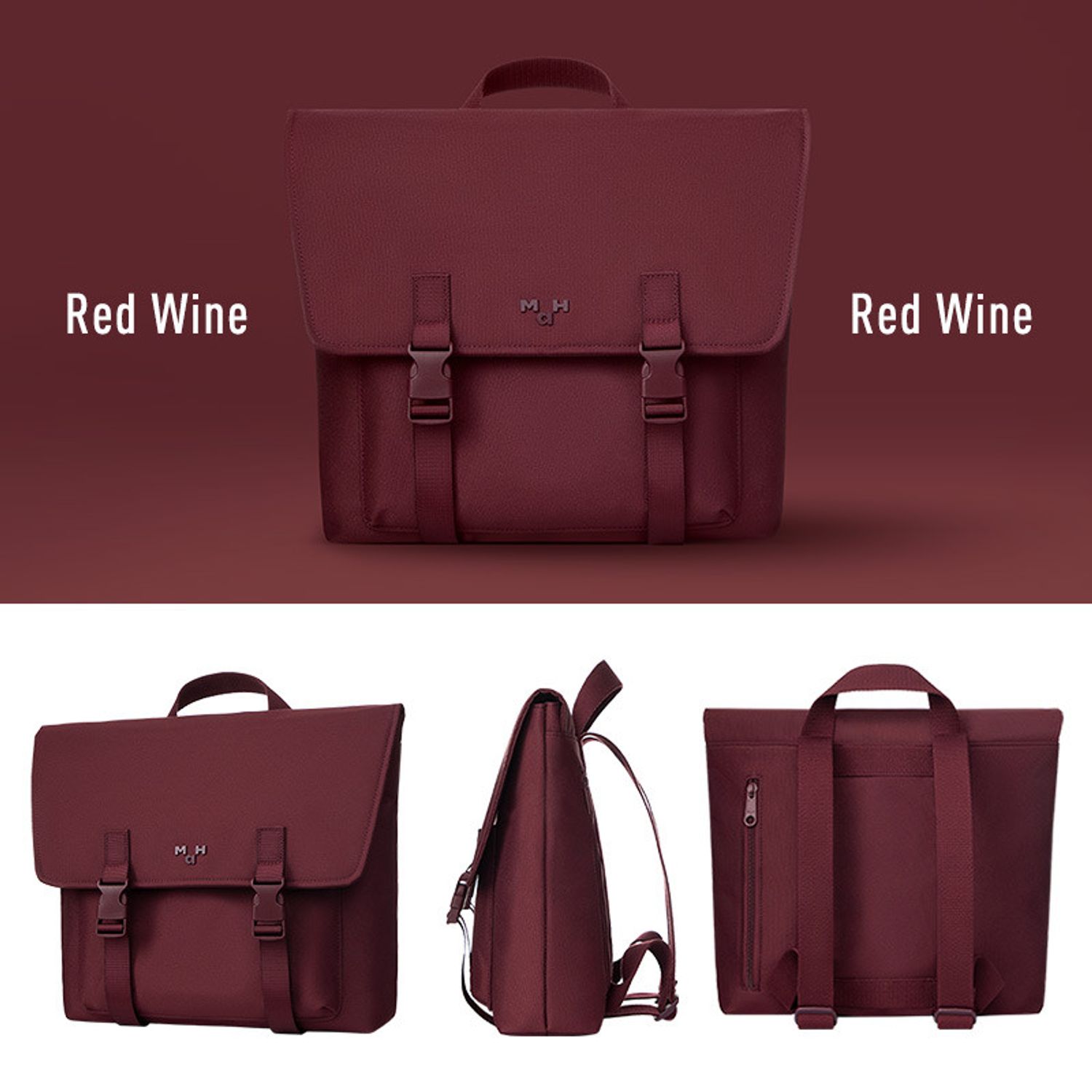 Rucsac unisex, Uzoma GT2354, Bordo fotografia produsului View 2 L