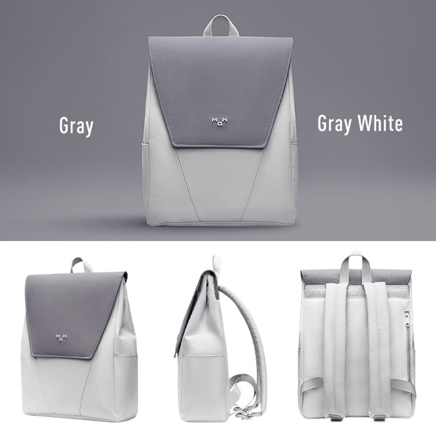 Rucsac unisex, Vivian GT2357, Alb/Gri fotografia produsului View 6 L