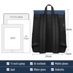 Rucsac unisex, Vivian GT2356, Negru/Albastru fotografia produsului View 7 S
