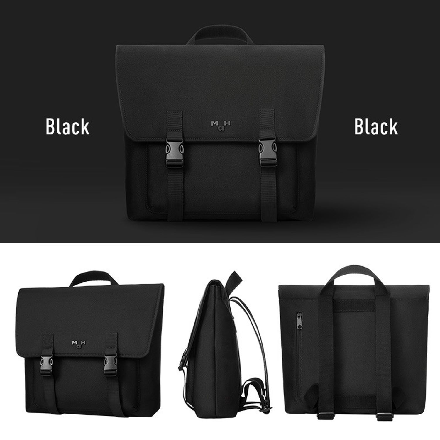 Rucsac unisex, Uzoma GT2347, Negru fotografia produsului View 7 L