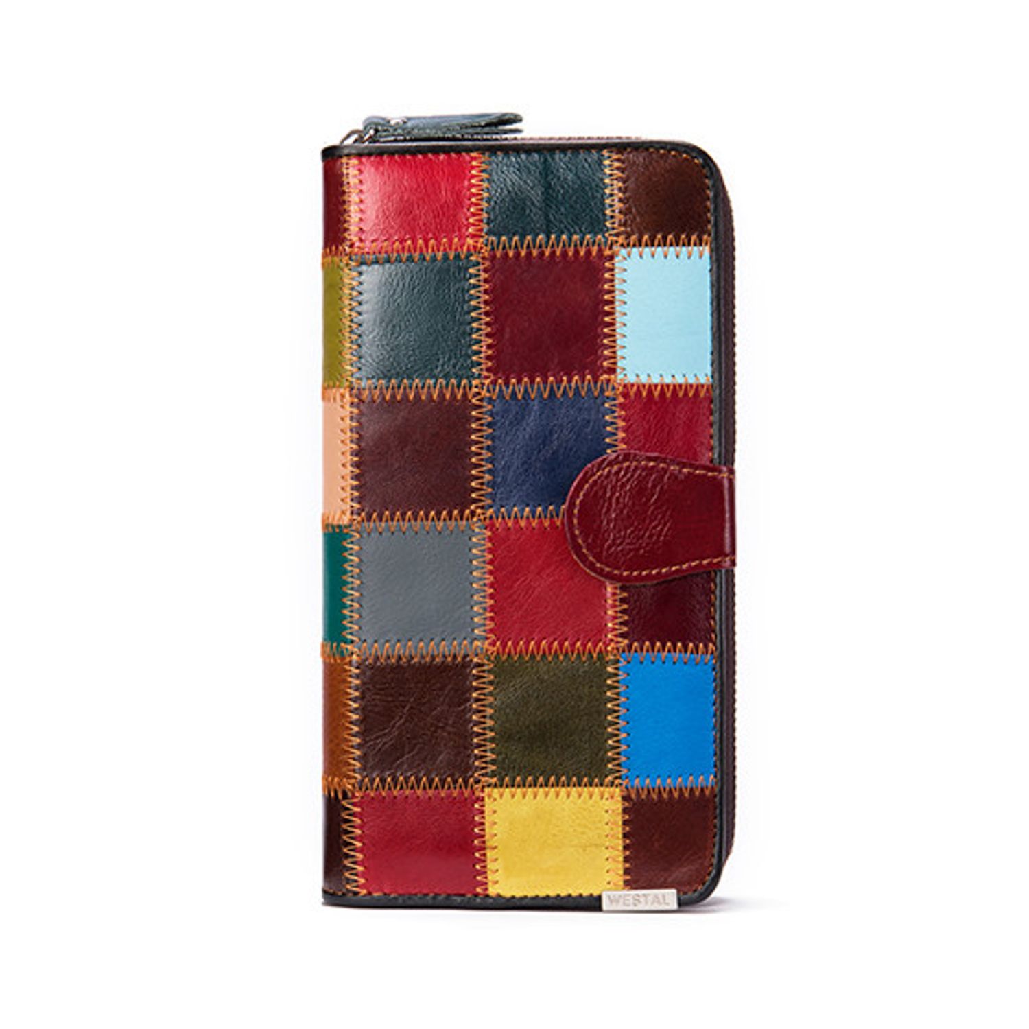 Portofel dama, Becca PT1153, piele naturala, model multicolor fotografia produsului