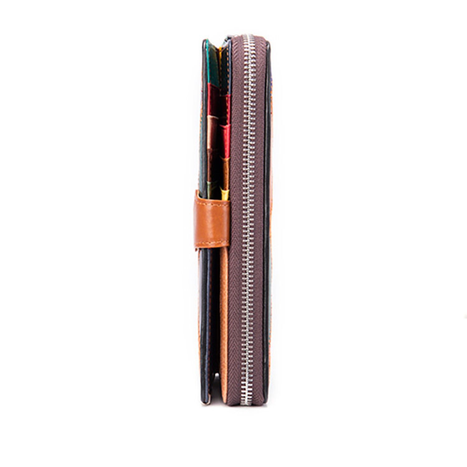 Portofel dama, Becca PT1153, piele naturala, model multicolor fotografia produsului View 3 L