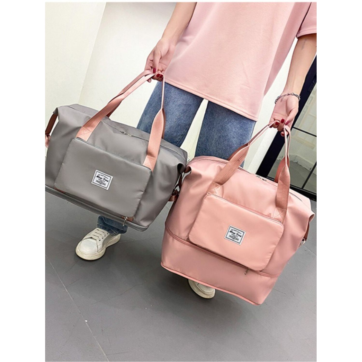 Geanta de calatorie unisex, Aretha GT2104, Bej fotografia produsului View 2 L
