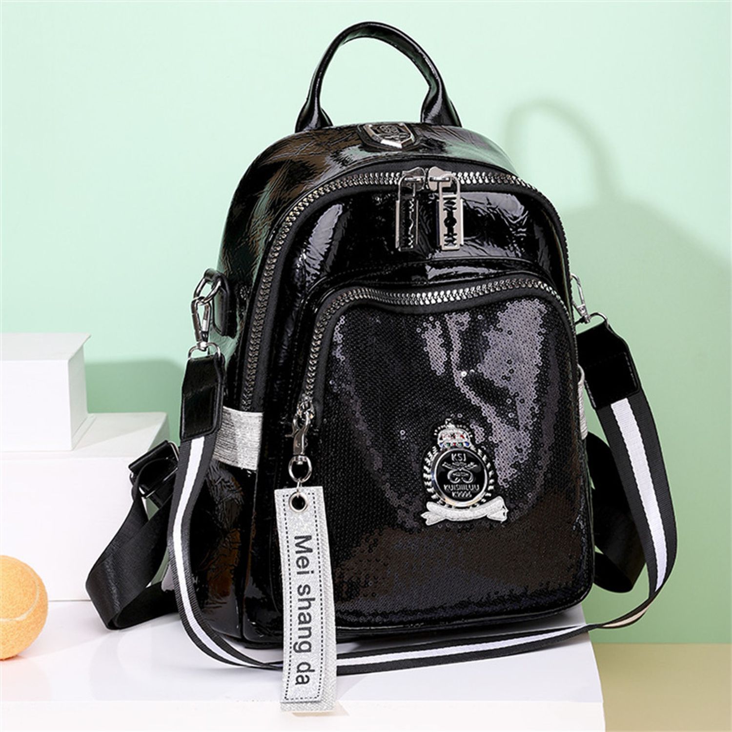Rucsac dama Aimee GT2213, Negru fotografia produsului View 6 L