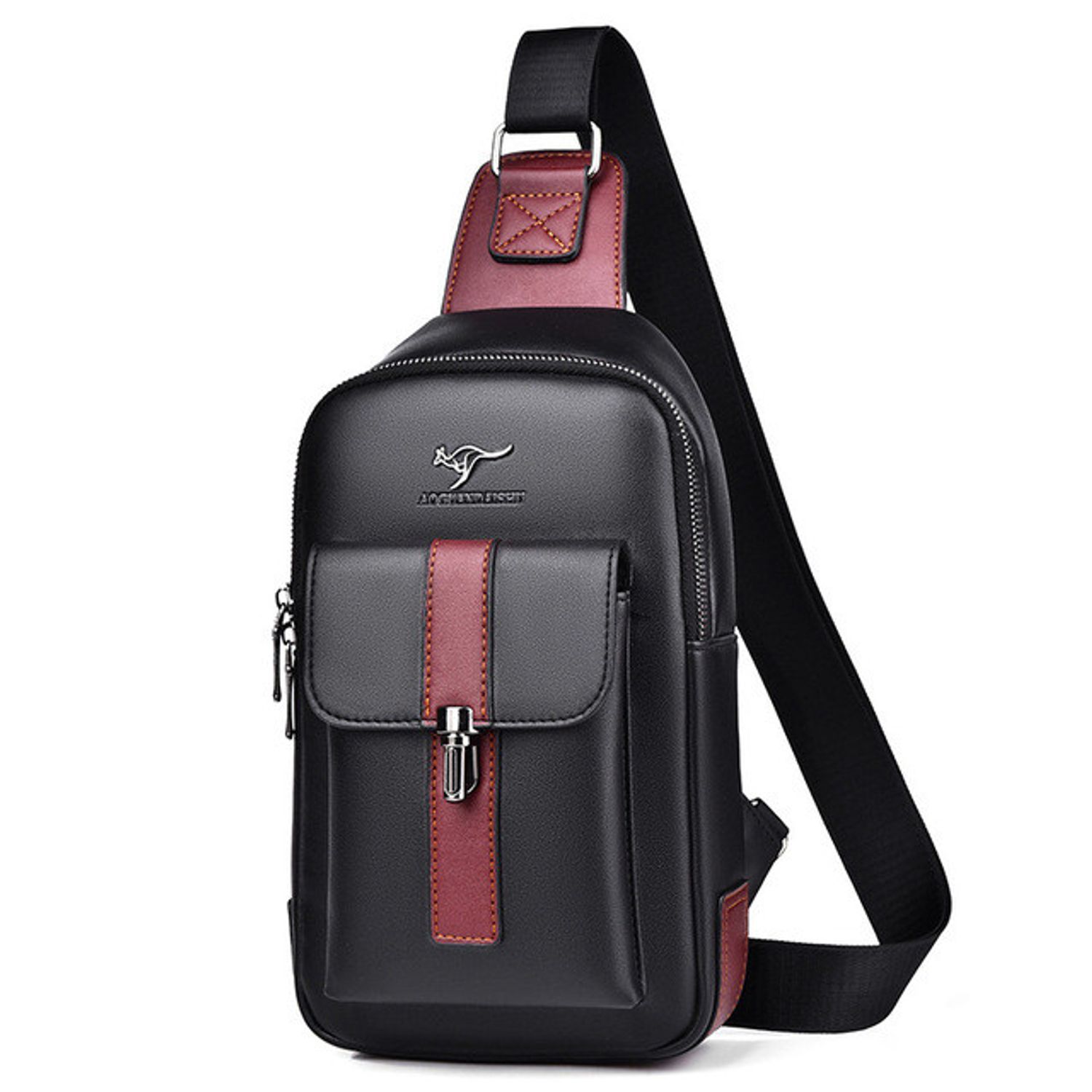 Geanta pentru barbati Apolo GT2214, Negru/Rosu fotografia produsului