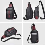 Geanta pentru barbati Apolo GT2214, Negru/Rosu fotografia produsului View 3 S