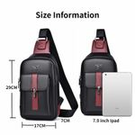 Geanta pentru barbati Apolo GT2214, Negru/Rosu fotografia produsului View 8 S