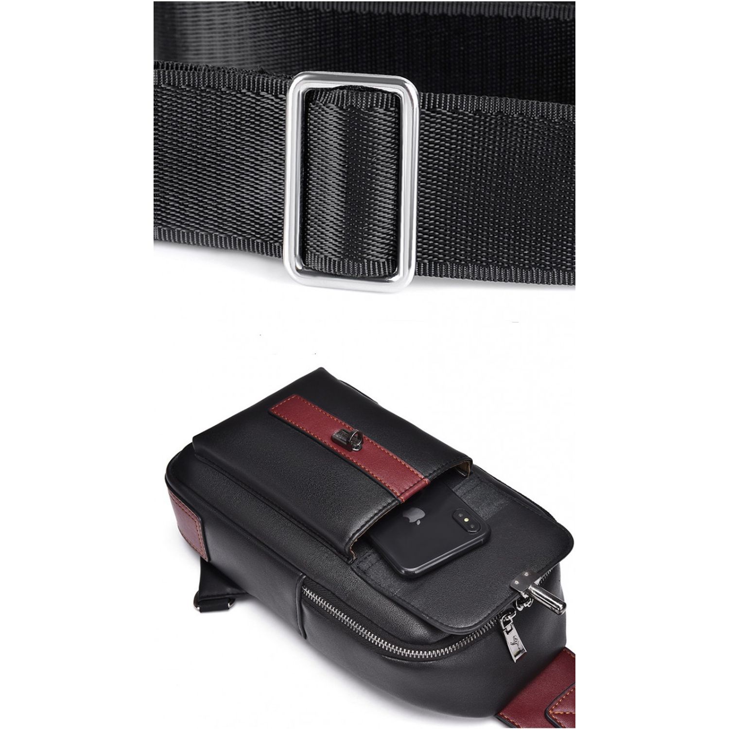 Geanta pentru barbati Apolo GT2214, Negru/Rosu fotografia produsului View 5 L
