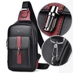 Geanta pentru barbati Apolo GT2214, Negru/Rosu fotografia produsului View 9 S