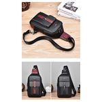 Geanta pentru barbati Apolo GT2214, Negru/Rosu fotografia produsului View 6 S