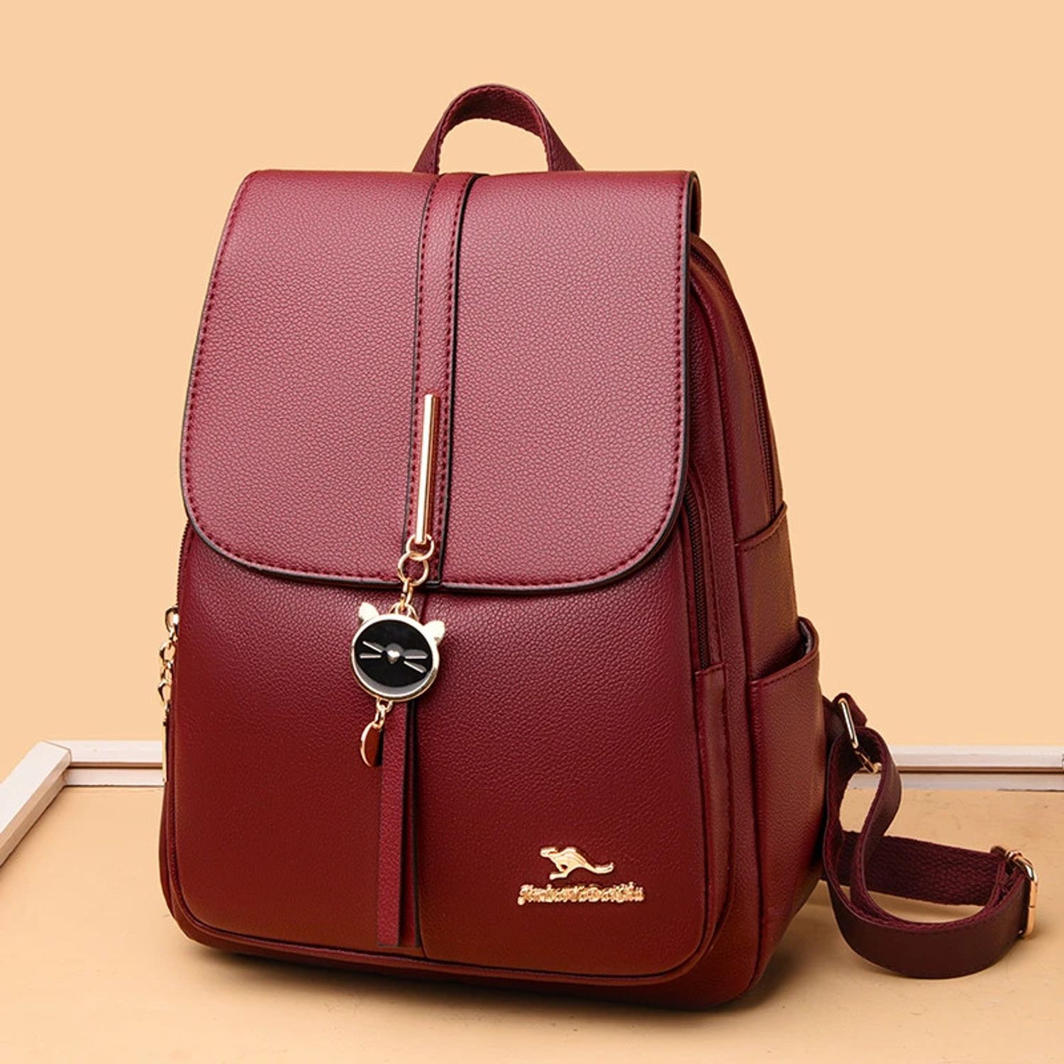 Rucsac dama Adelaide GT2199, Bordo fotografia produsului View 4 L