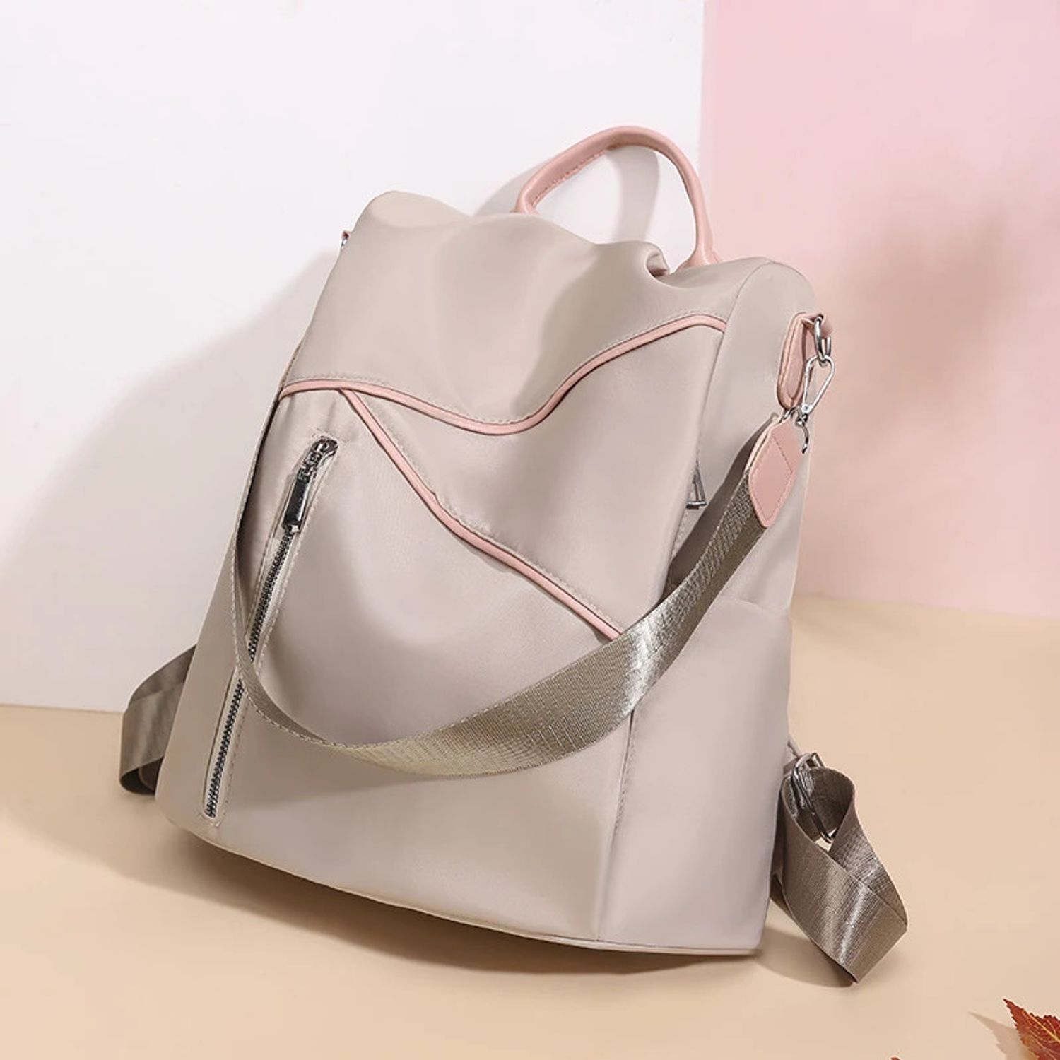 Rucsac dama Agostina GT2202, antifurt, Crem fotografia produsului View 4 L