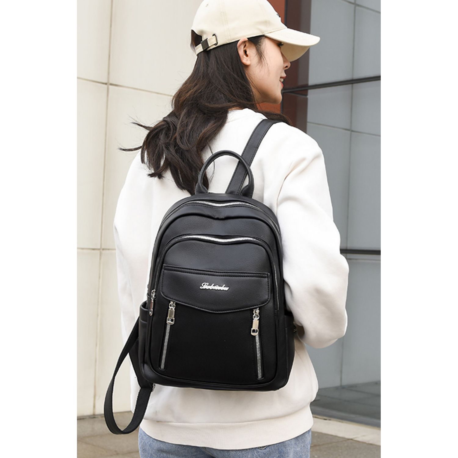 Rucsac dama Aaliyah GT2197, Negru fotografia produsului View 7 L