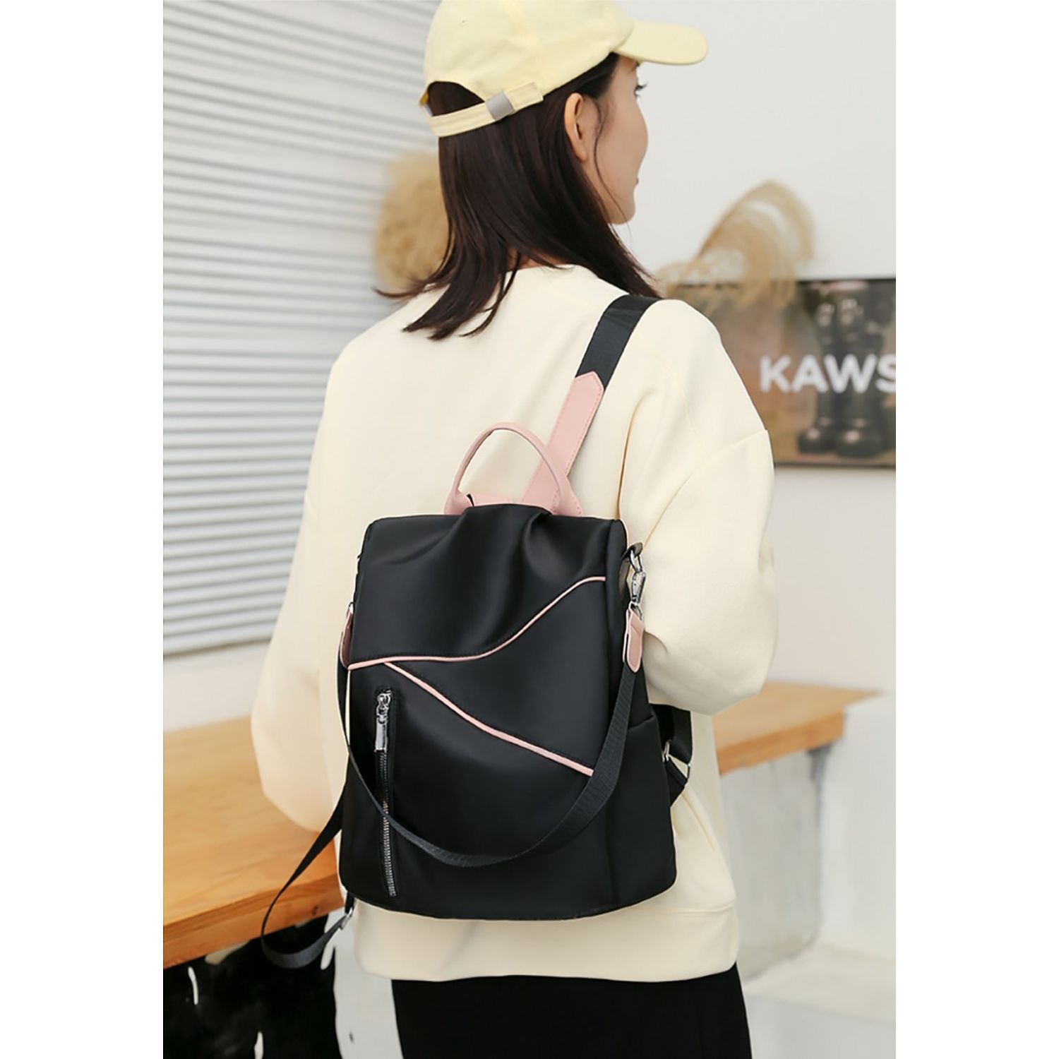 Rucsac dama Agostina GT2201, antifurt, Negru fotografia produsului View 9 L
