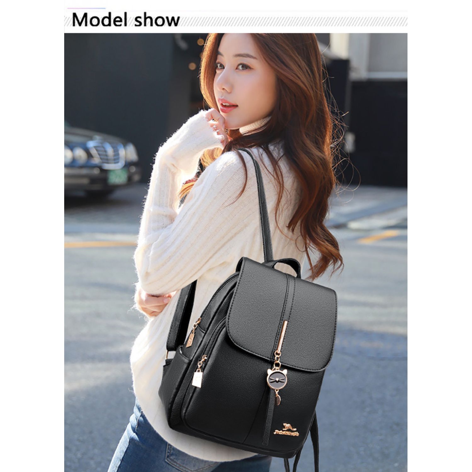 Rucsac dama Adelaide GT2200, Negru fotografia produsului View 2 L