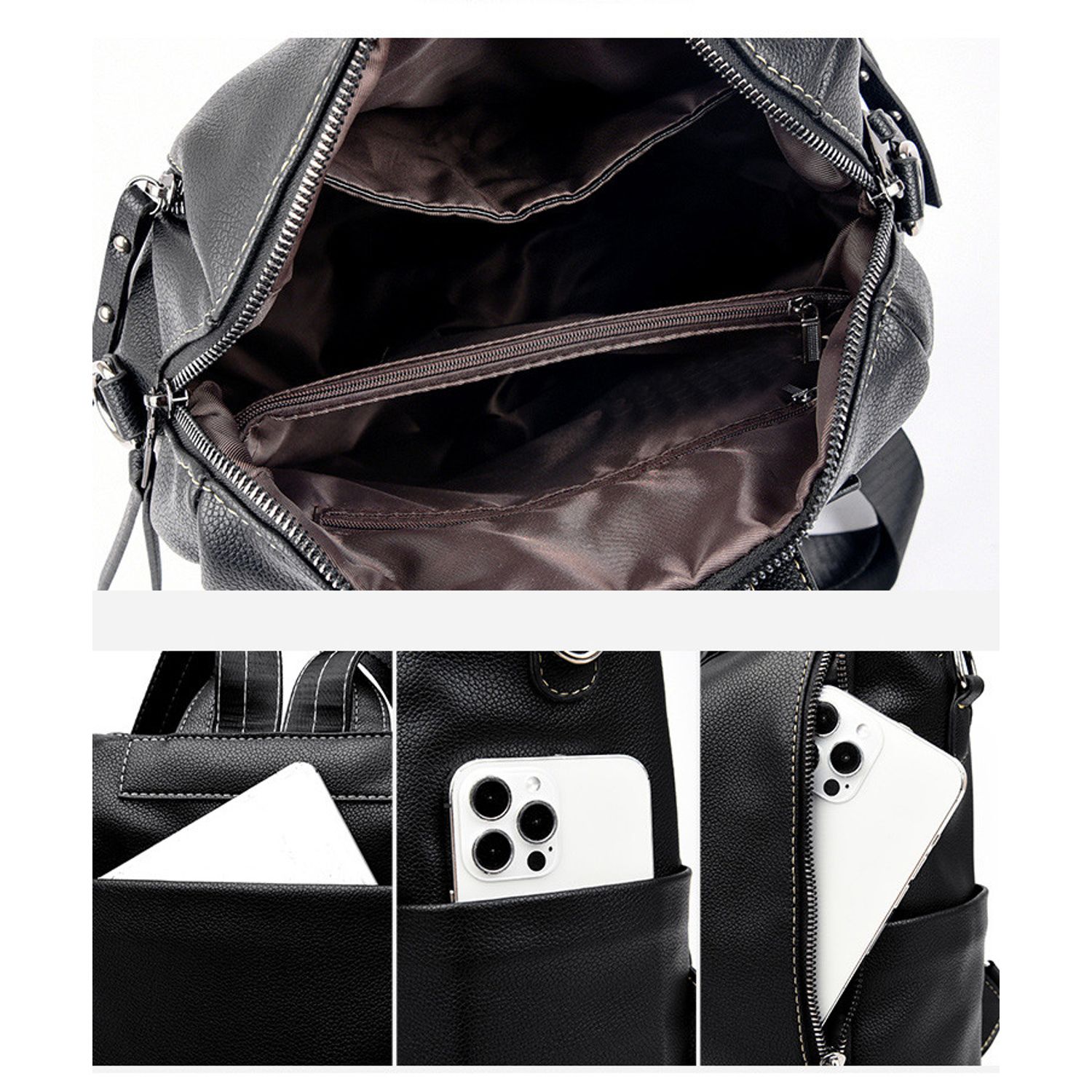 Rucsac dama Lidia GT2178, Crem fotografia produsului View 4 L