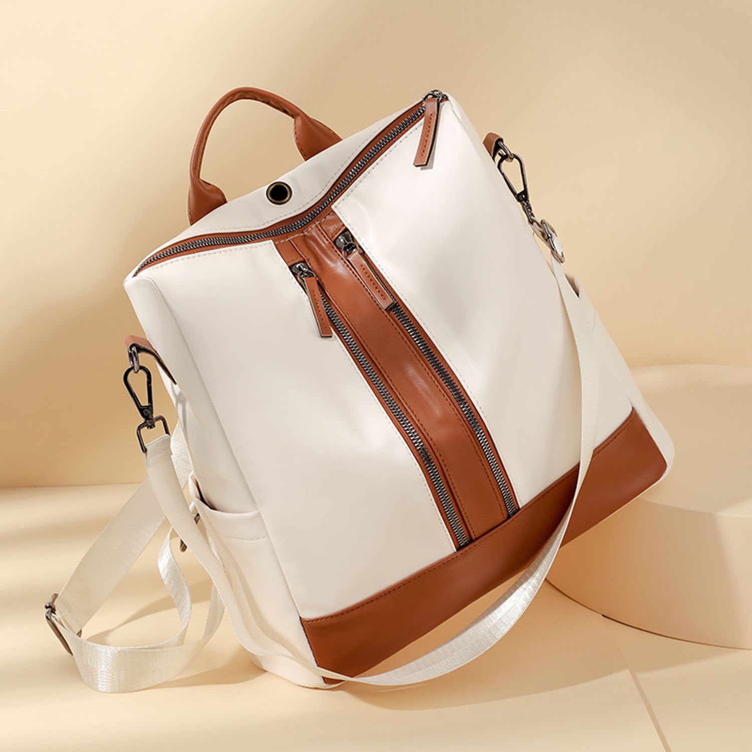 Rucsac dama Artemis GT2191, Alb/Maro fotografia produsului View 4 L