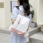Rucsac dama Carla GT2173, antifurt, Alb/Roz fotografia produsului View 4 S