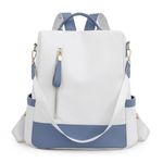 Rucsac dama Carla GT2171, antifurt, Alb/Albastru fotografia produsului