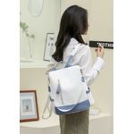 Rucsac dama Carla GT2171, antifurt, Alb/Albastru fotografia produsului View 3 S