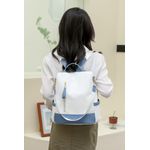 Rucsac dama Carla GT2171, antifurt, Alb/Albastru fotografia produsului View 2 S