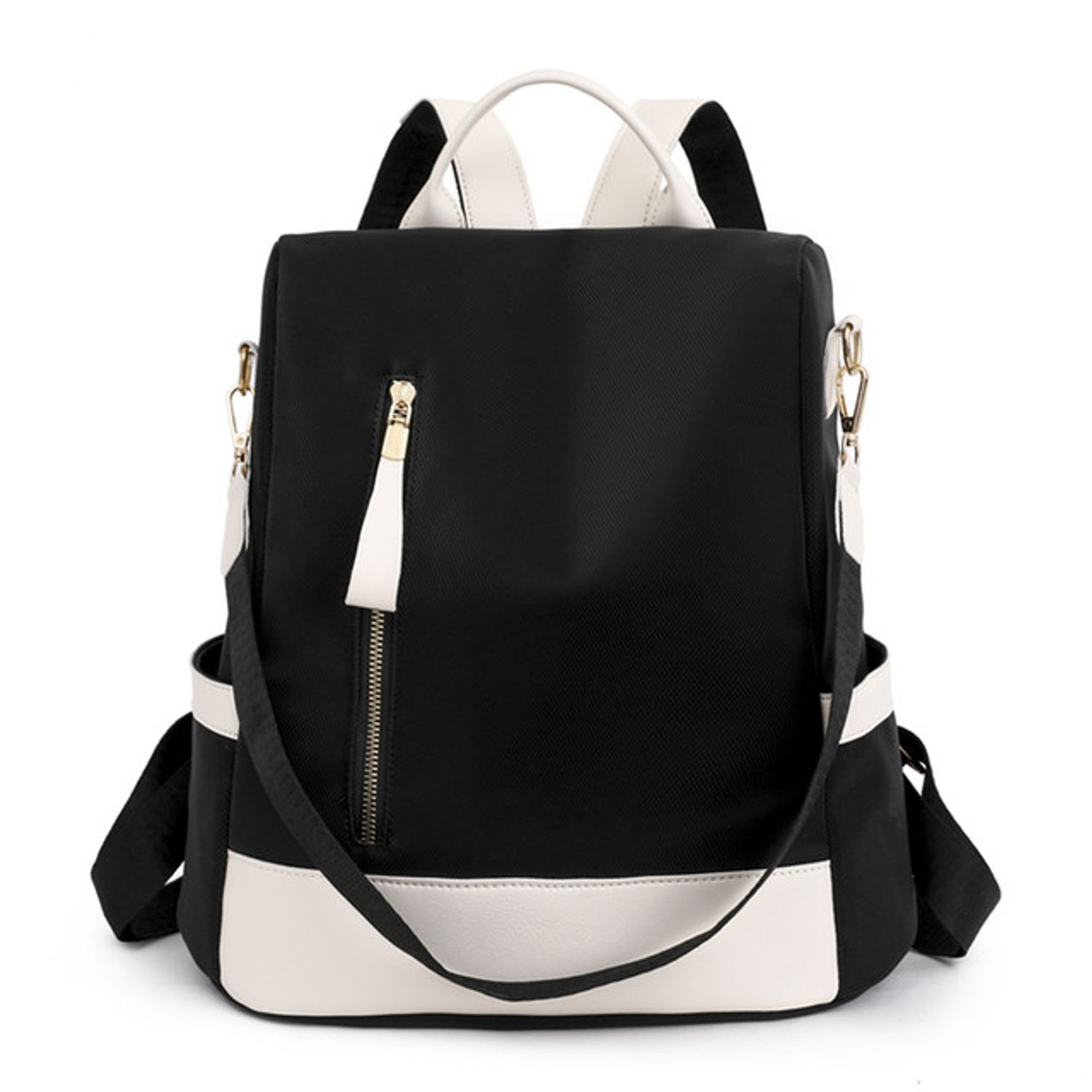Rucsac dama Carla GT2172, antifurt, Negru/Crem fotografia produsului
