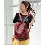 Rucsac dama Carina GT2167, antifurt, Bordo fotografia produsului