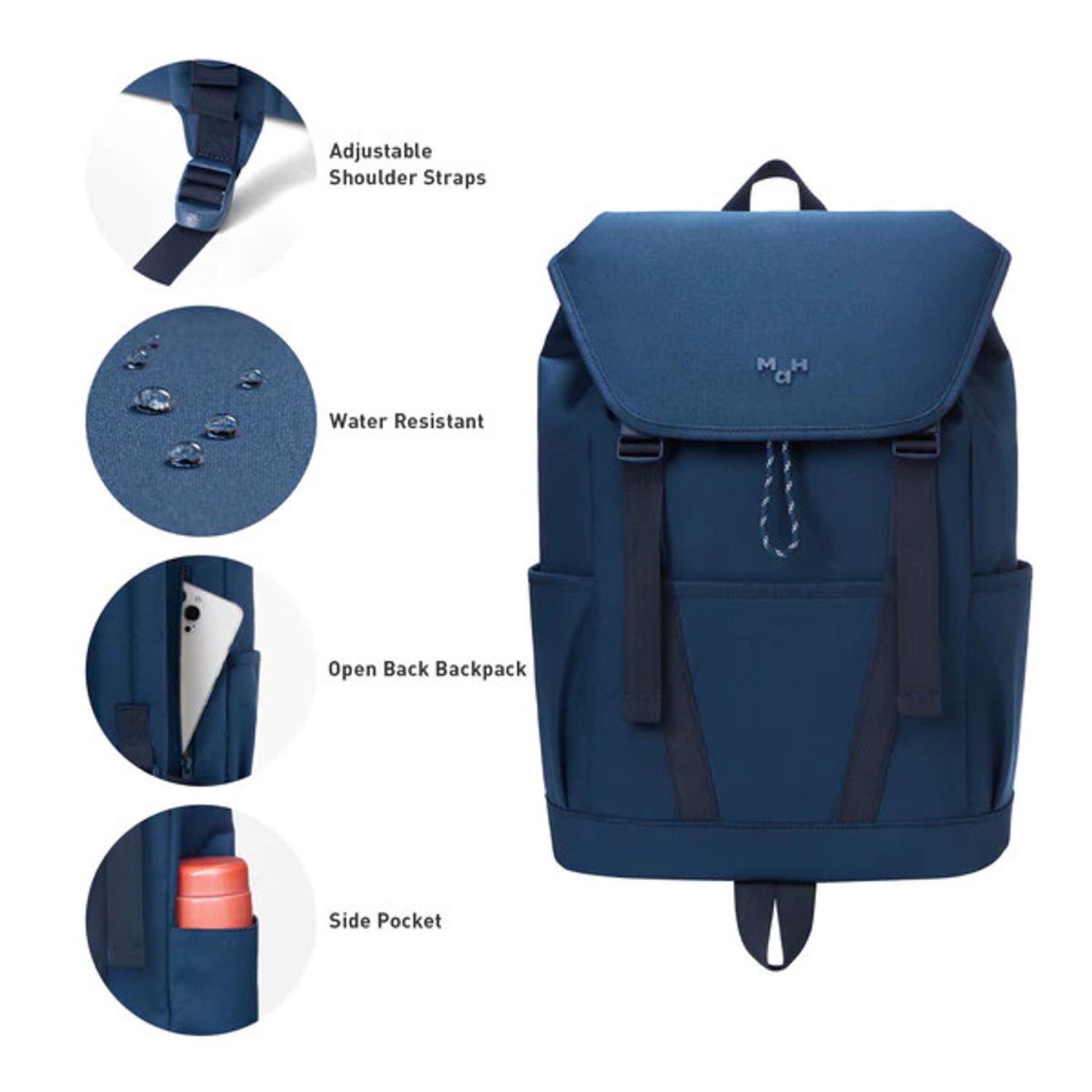 Rucsac unisex, Adeline GT2317, Albastru fotografia produsului View 4 L