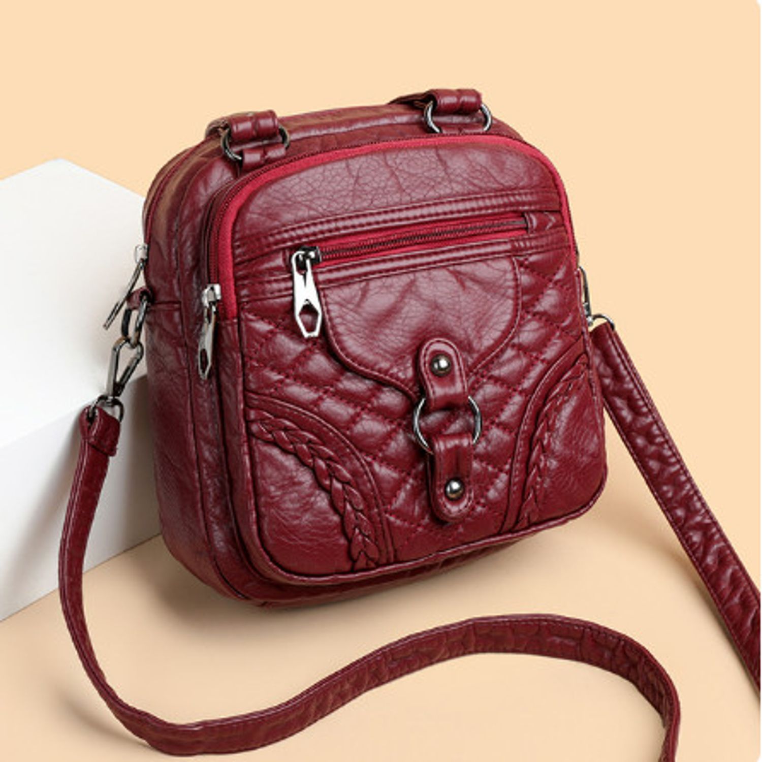 Geanta tip rucsac, Dalila GT2294, Bordo fotografia produsului View 3 L