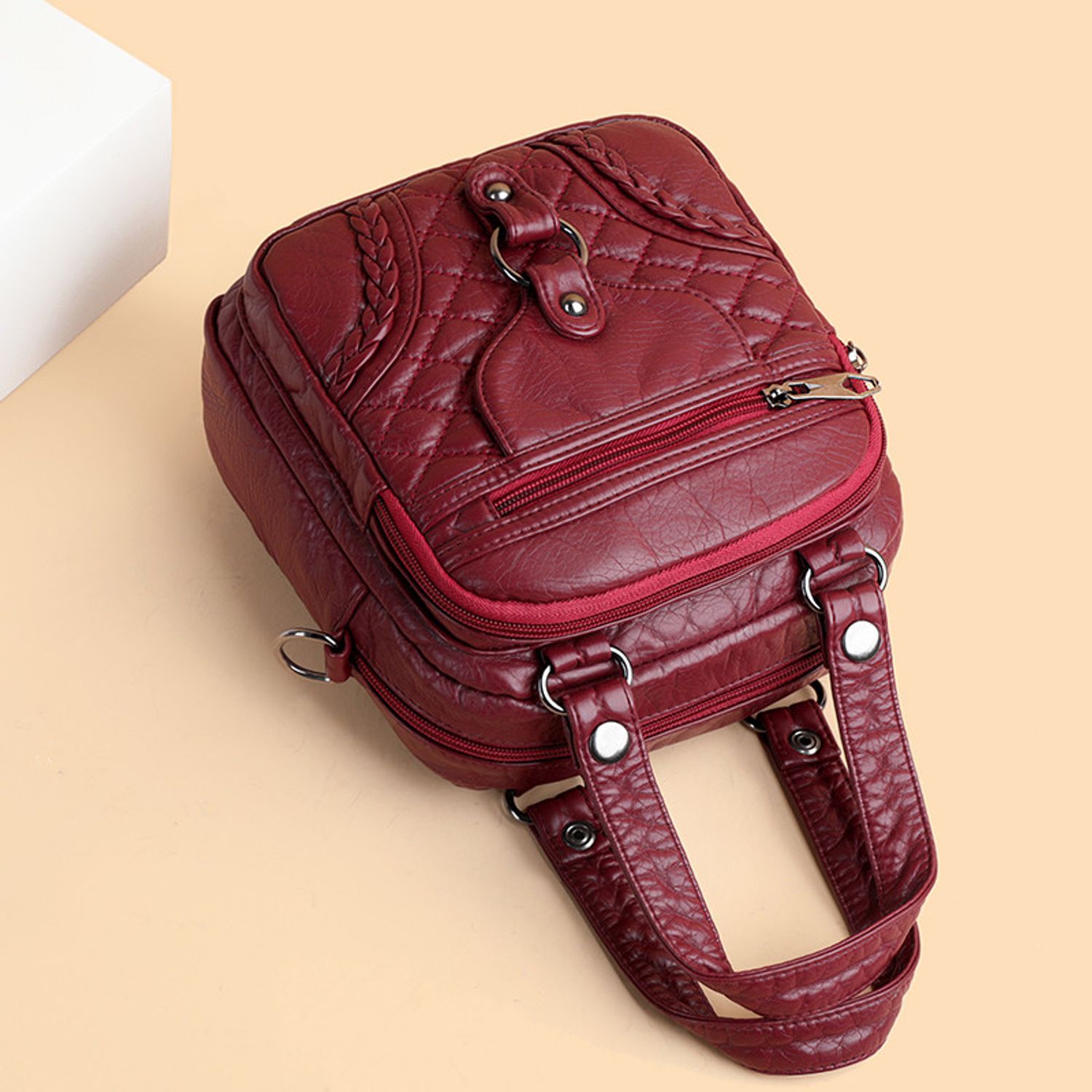 Geanta tip rucsac, Dalila GT2294, Bordo fotografia produsului View 4 L
