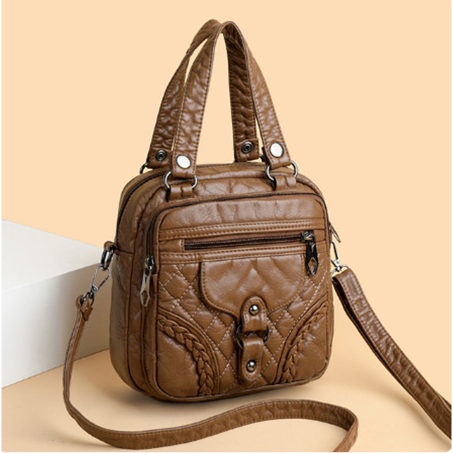 Geanta tip rucsac, Dalila GT2293, Maro fotografia produsului View 4 L