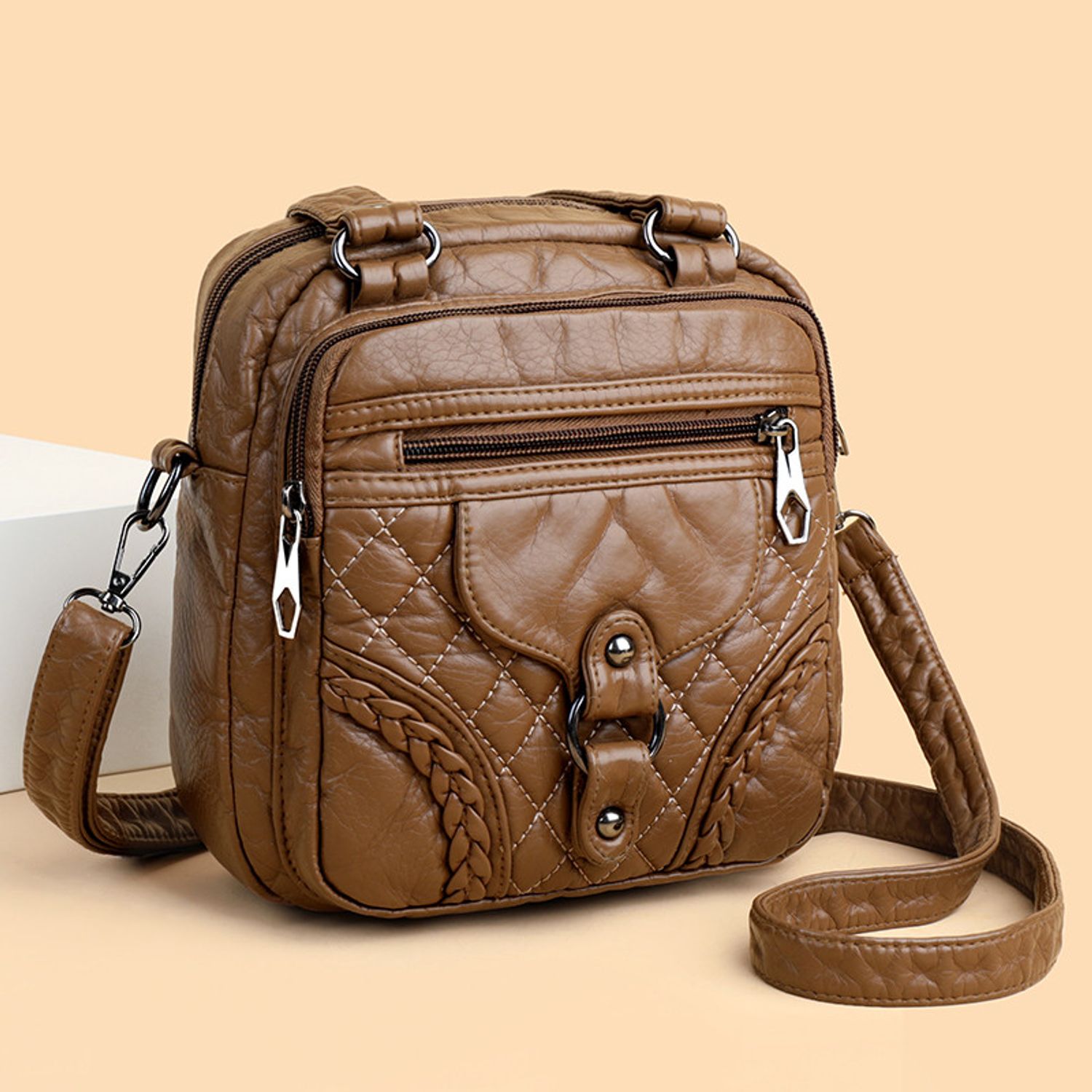 Geanta tip rucsac, Dalila GT2293, Maro fotografia produsului View 6 L