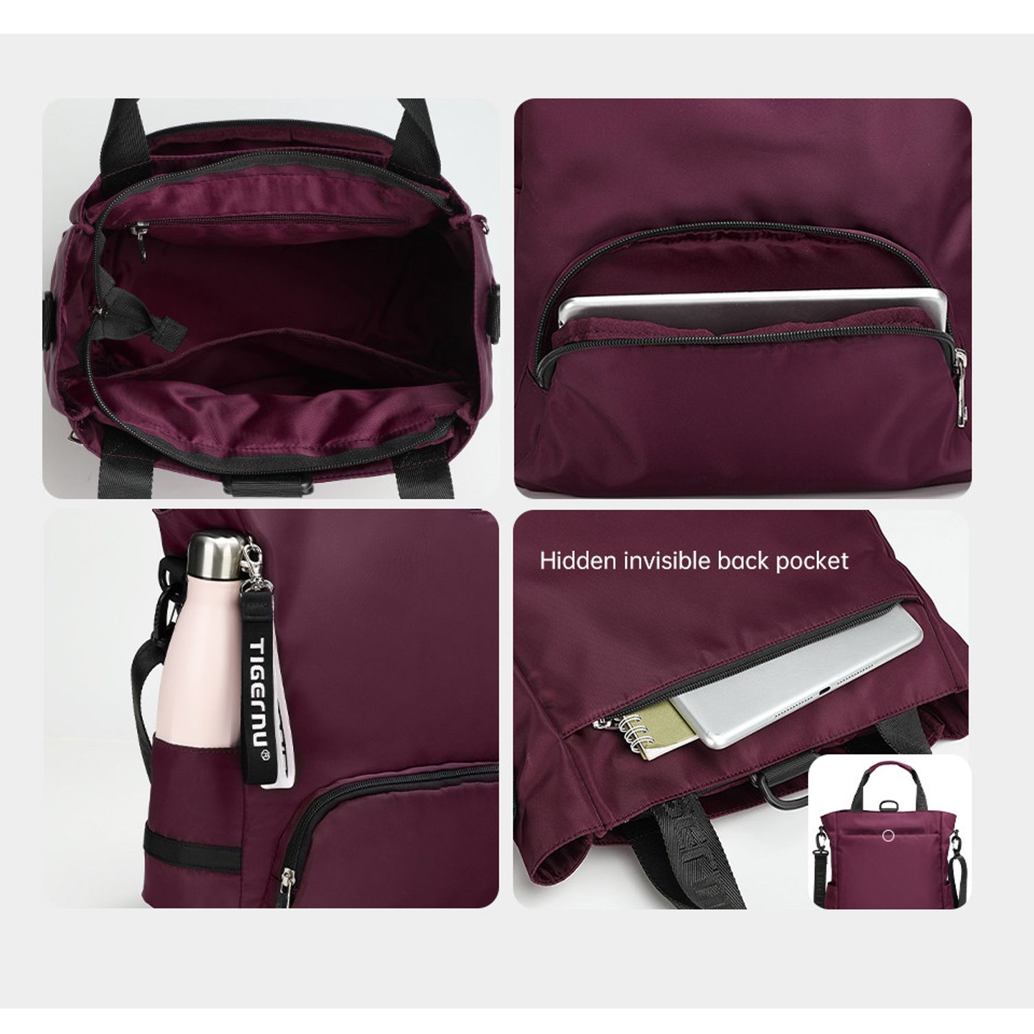 Rucsac unisex GT2289, Bordo fotografia produsului View 5 L