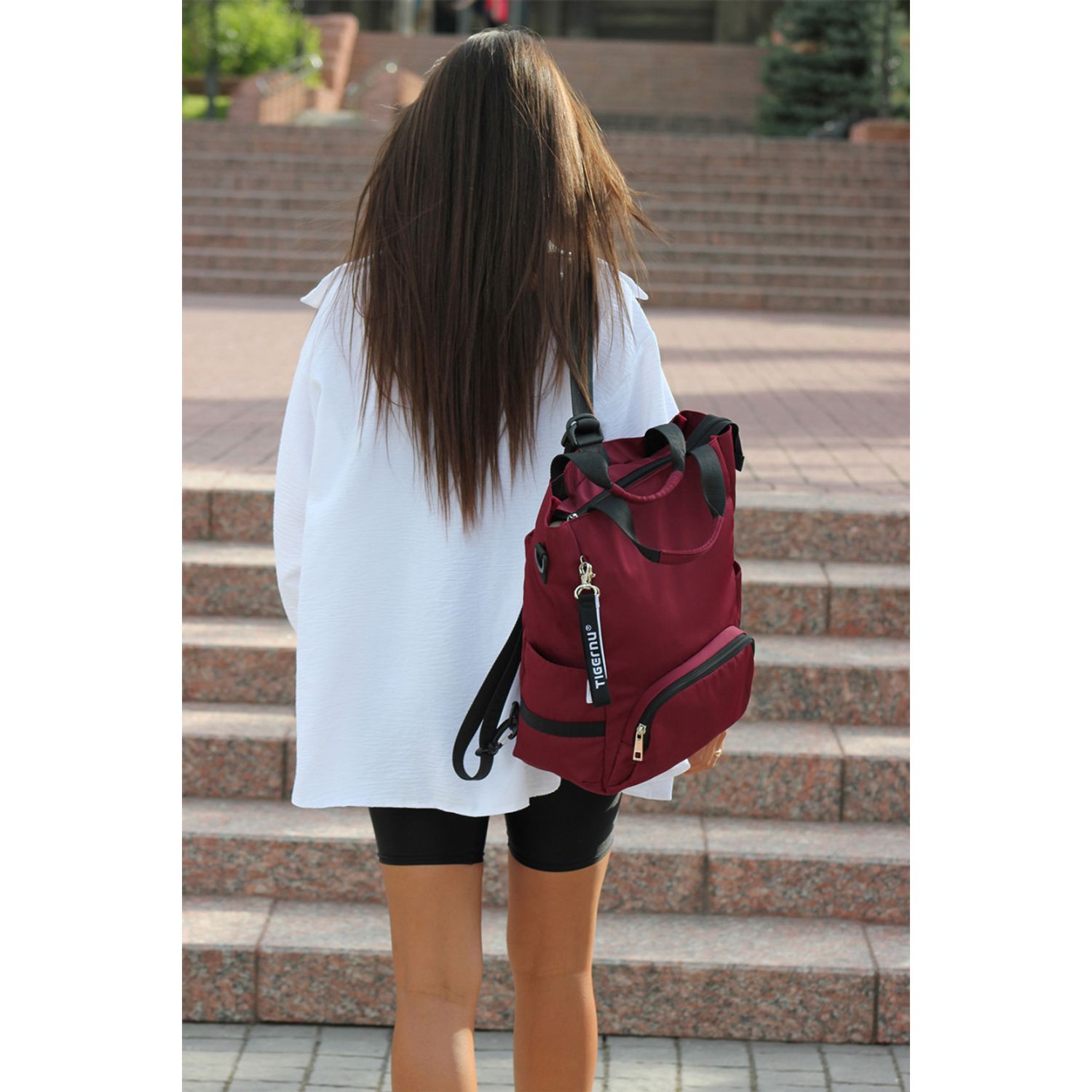 Rucsac unisex GT2289, Bordo fotografia produsului View 2 L