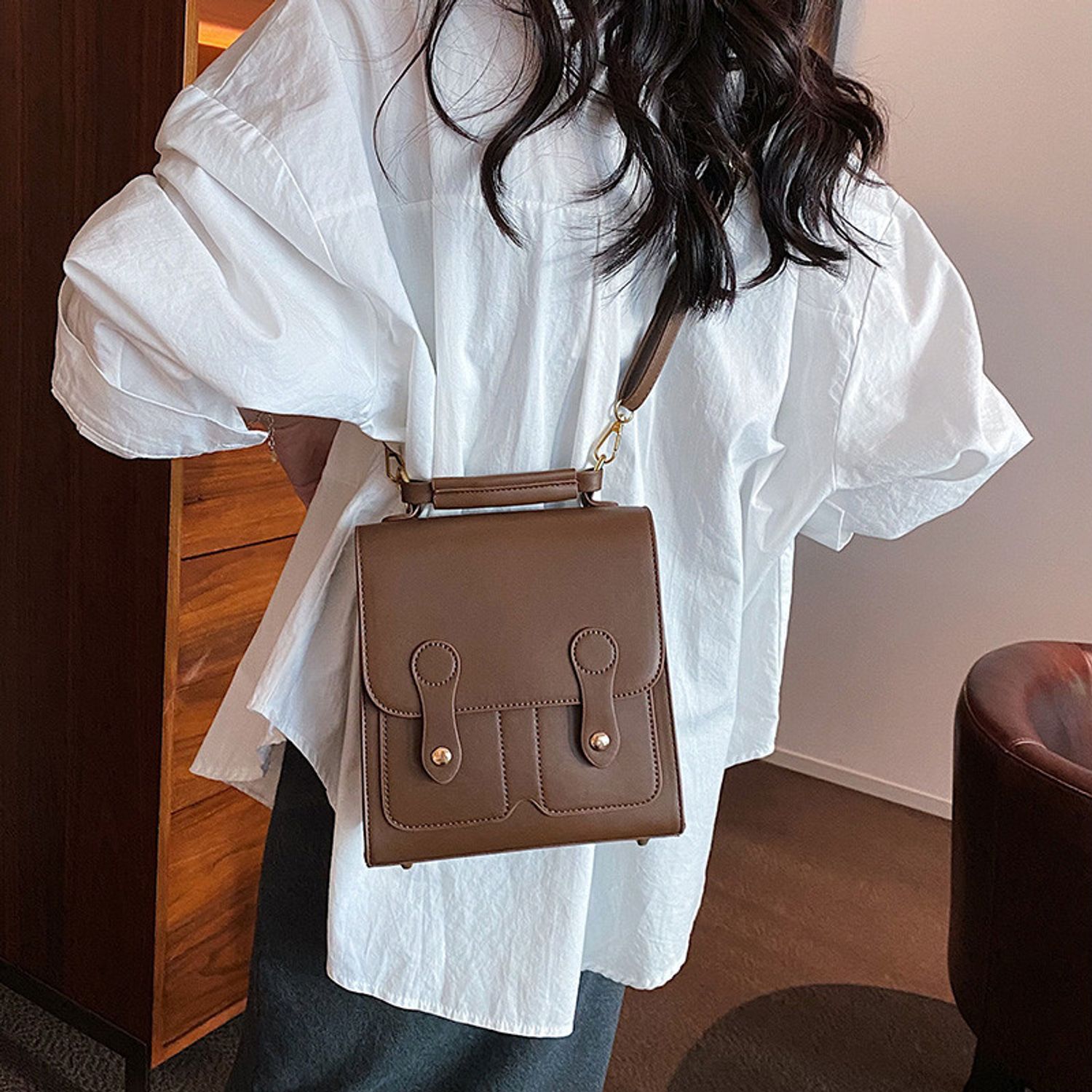 Rucsac dama, Christal GT2286, Maro inchis fotografia produsului View 5 L