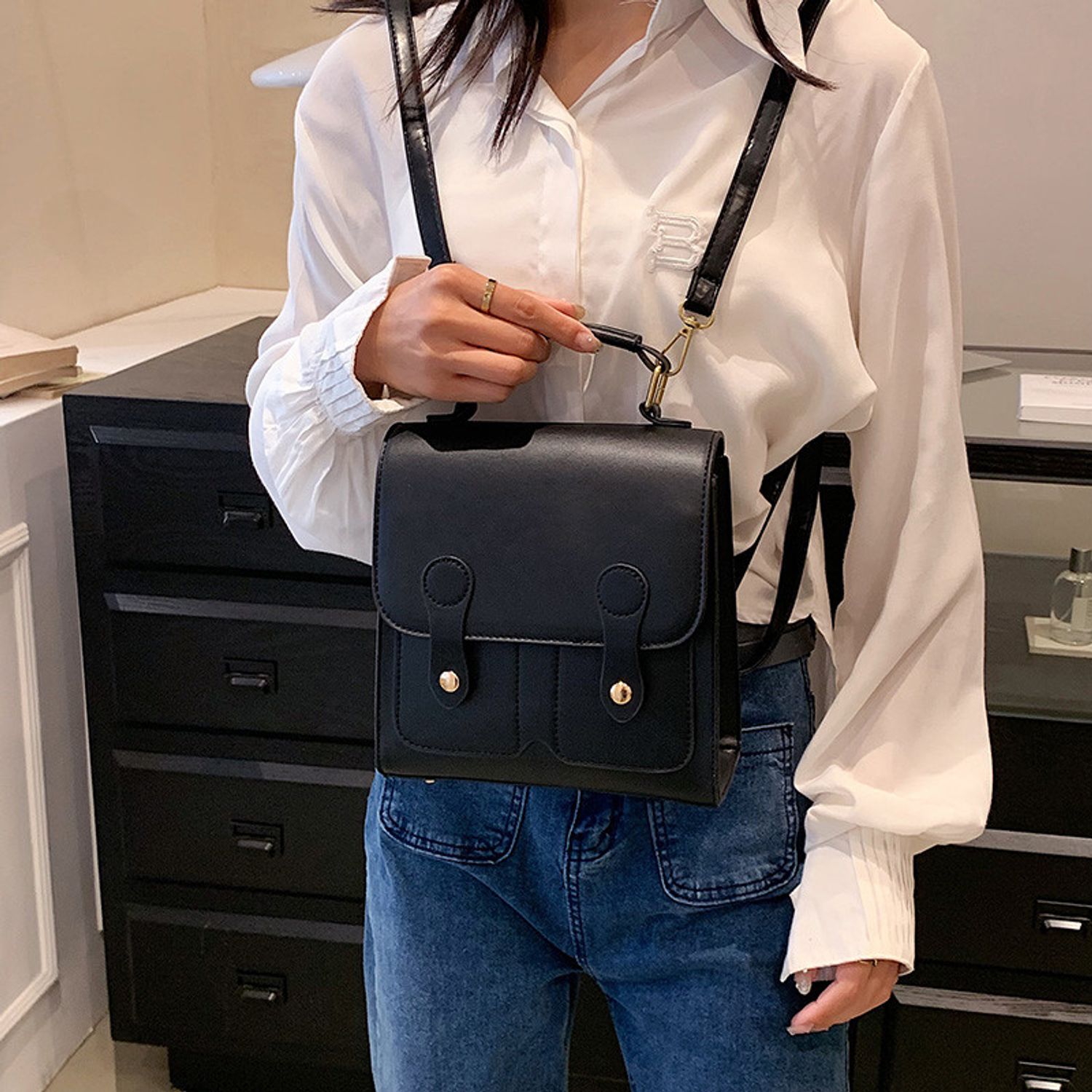 Rucsac dama, Christal GT2282, Negru fotografia produsului View 2 L