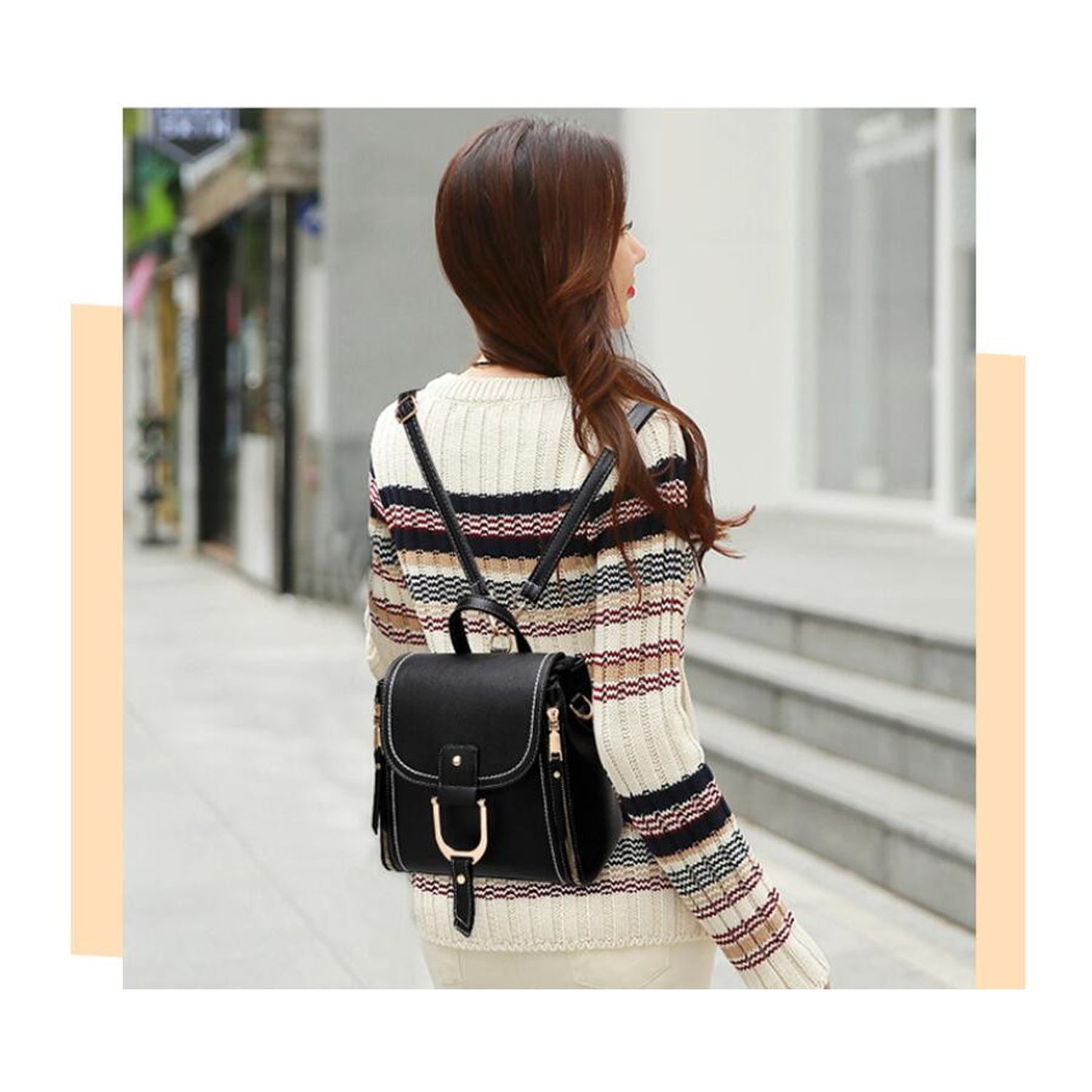 Rucsac dama, Prema GT2274, Negru fotografia produsului View 6 L