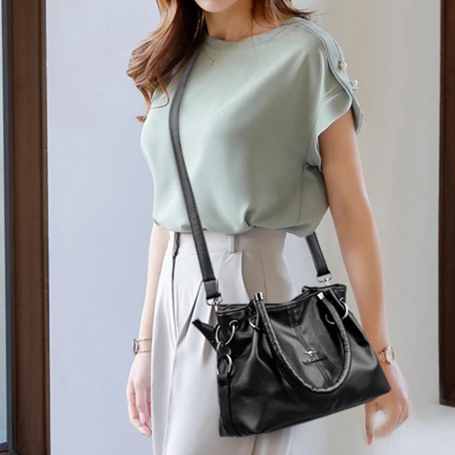 Geanta dama, Betina GT2146, Negru fotografia produsului View 2 L
